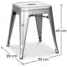 Buy Stool Stylix Industrial Design Metal - 45 cm - New Edition Silver 60139 with a guarantee