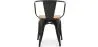 Dining Chair with Armrests - Industrial Design - Wood and Steel - New Edition - Stylix image 7
