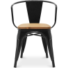 Buy Dining Chair with Armrests - Industrial Design - Wood and Steel - New Edition - Stylix Metallic bronze 60143 - in the EU