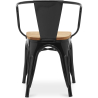 Buy Dining Chair with Armrests - Industrial Design - Wood and Steel - New Edition - Stylix Metallic bronze 60143 in the Europe