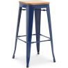 Bar Stool - Industrial Design - Wood & Steel - 76cm - New Edition - Stylix image 7