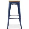 Bar Stool - Industrial Design - Wood & Steel - 76cm - New Edition - Stylix image 7