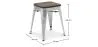 Industrial Design Bar Stool - Wood & Steel - 45cm - New Edition - Stylix image 7