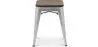 Industrial Design Bar Stool - Wood & Steel - 45cm - New Edition - Stylix image 7
