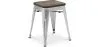 Industrial Design Bar Stool - Wood & Steel - 45cm - New Edition - Stylix image 7