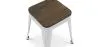 Industrial Design Bar Stool - Wood & Steel - 45cm - New Edition - Stylix image 7