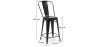 Bar Stool with Backrest - Industrial Design - 60cm - New Edition - Stylix image 7