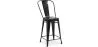 Bar Stool with Backrest - Industrial Design - 60cm - New Edition - Stylix image 7