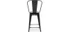 Bar Stool with Backrest - Industrial Design - 60cm - New Edition - Stylix image 7