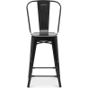 Buy Bar Stool with Backrest - Industrial Design - 60cm - New Edition - Stylix Black 60146 - in the EU