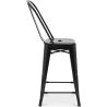 Buy Bar Stool with Backrest - Industrial Design - 60cm - New Edition - Stylix Black 60146 at Privatefloor