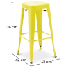 Buy Bar stool Stylix industrial design Metal - 76 cm - New Edition Yellow 60148 Home delivery