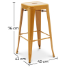 Buy Bar Stool - Industrial Design - 76cm - New Edition- Stylix Gold 60149 in the Europe