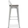 Bar Stool - Industrial Design - Wood and Steel - 76cm - Stylix image 7