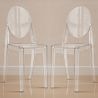Pack of 2 Transparent Dining Chairs - Victoria Queen image 7