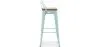 Bar Stool with Backrest - Industrial Design - Wood & Steel - 76cm - New Edition - Stylix image 7