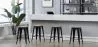 Industrial Design Bar Stool - Wood & Steel - 45cm - New Edition - Stylix image 7