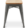 Buy Industrial Design Bar Stool - Wood & Steel - 45cm - New Edition - Stylix Green 60153 at Privatefloor