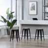 Buy Industrial Design Bar Stool - Wood & Steel - 45cm - New Edition - Stylix Green 60153 in the Europe