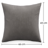 Buy Velvet Cushion - Cover and Filling - Mesmal Grey 60155 with a guarantee