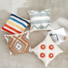 Buy Square Cotton Cushion Boho Bali Style (45x45 cm) cover + filling - Dura Blue 60157 at Privatefloor