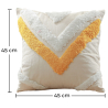 Buy Square Cotton Cushion Boho Bali Style (45x45 cm) cover + filling - Esha Yellow 60158 - in the EU