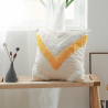 Buy Square Cotton Cushion Boho Bali Style (45x45 cm) cover + filling - Esha Yellow 60158 in the Europe