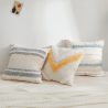 Buy Square Cotton Cushion Boho Bali Style (45x45 cm) cover + filling - Esha Yellow 60158 Home delivery