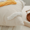 Buy Square Cotton Cushion Boho Bali Style (45x45 cm) cover + filling - Esha Yellow 60158 with a guarantee