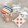 Buy Square Cotton Cushion Boho Bali Style (45x45 cm) cover + filling - Hanaki Brown 60159 - prices