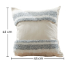 Buy Square Cotton Cushion Boho Bali Style (45x45 cm) cover + filling -  Kalinda Grey 60160 in the Europe