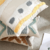 Buy Square Cotton Cushion Boho Bali Style (45x45 cm) cover + filling - Manili Yellow 60161 - prices