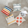 Buy Square Cotton Cushion Boho Bali Style (45x45 cm) cover + filling  - Manisha Multicolour 60162 - prices