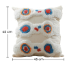 Buy Square Cotton Cushion Boho Bali Style (45x45 cm) cover + filling - Sarla Multicolour 60169 in the Europe