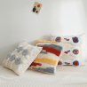 Buy Square Cotton Cushion Boho Bali Style (45x45 cm) cover + filling - Sarla Multicolour 60169 at Privatefloor