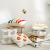 Buy Square Cotton Cushion Boho Bali Style (45x45 cm) cover + filling - Varouna Grey 60170 at Privatefloor