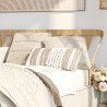 Buy Rectangular Cushion in Boho Bali Style, Cotton & Wool, cover + filling - Dahlia Grey 60176 with a guarantee