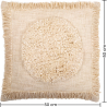 Buy Square Cotton Cushion in Boho Bali Style, cover + filling - Eva White 60177 Home delivery