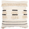 Buy Square Cotton Cushion in Boho Bali Style, cover + filling - Juno White 60184 - in the EU