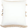 Buy Square Cotton Cushion in Boho Bali Style, cover + filling - Juno White 60184 - prices