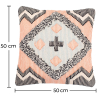 Buy Square Cotton Cushion in Boho Bali Style, cover + filling - Prudence Multicolour 60191 with a guarantee