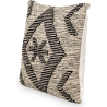 Buy Square Cotton Cushion in Boho Bali Style, cover + filling - Rita Black 60192 - prices