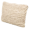 Buy Rectangular Cushion in Boho Bali Style, Wool, cover + filling - Sarah White 60196 - prices
