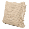 Buy Square Cotton Cushion in Boho Bali Style, cover + filling - Sefira Cream 60199 at Privatefloor