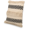 Buy Square Cotton Cushion in Boho Bali Style, cover + filling - Daviniu Black 60200 - prices