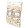Buy Square Cotton Cushion in Boho Bali Style, cover + filling - Erin Multicolour 60227 - prices