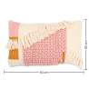 Buy Rectangular Cushion in Boho Bali Style, Wool, cover + filling  - Georgia Pink 60231 Home delivery