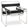 Buy Lounge Chair - Leather and Metal - Ivan Black 16816 at Privatefloor