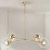 Gold Ceiling Lamp - Design Pendant Lamp - 4 arms - Luba image 7