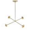 Buy Modern globe pendant chandelier, metal - Luba  Gold 60234 - prices